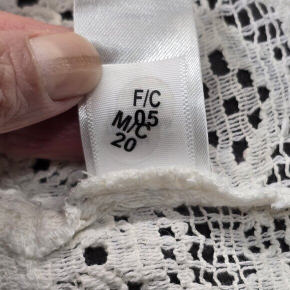 Treasure & Bond Shirt Womens Sz M Short Sleeve Peplum Top  White - Picture 12 of 13